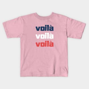 Voilà French Design Pink words Kids T-Shirt